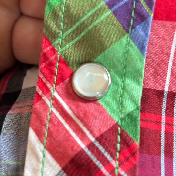 LRG Lifted Research Group Wovens Mens Shirt XL Western Plaid Pearl Snap 19093 - Picture 4 of 10